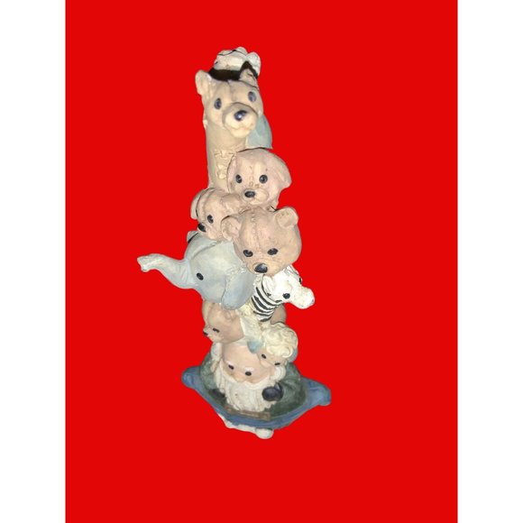 Noah’s Ark 3D Resin Tower Of Animals Totem Pole Figurine - Picture 1 of 13